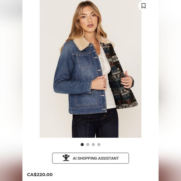 Idyllwind Jackets & Blazers - Idyllwind Reversible Sherpa Blanket Denim Jacket- Aztec/Medium Wash